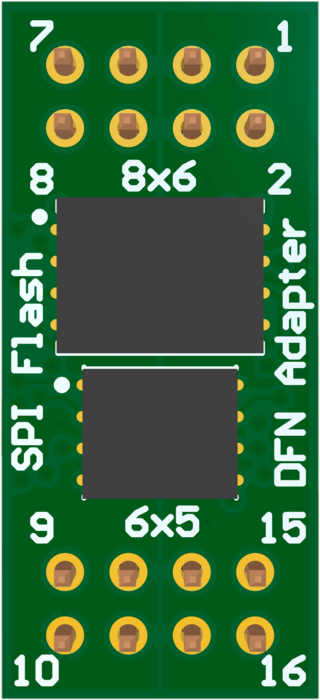 Adapter board for SON/DFN 8×6, 6×5, 4×4, 3×4, 3×2, Top