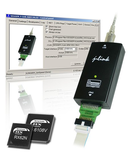 J-Link RX with adapter