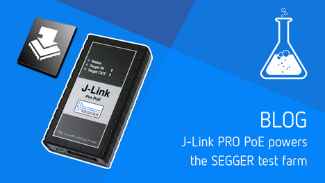Teaser image for blog post: J-Link PRO PoE powers the SEGGER test farm