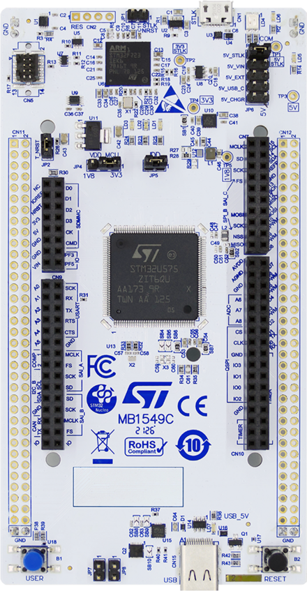 ST STM32u575ZI board