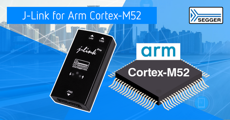 News graohic: J-Link supports Cortex-M52