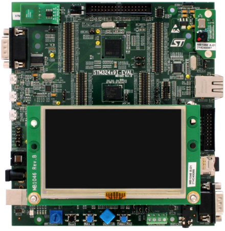 Product image of the eval board ST STM32F429I-Eval