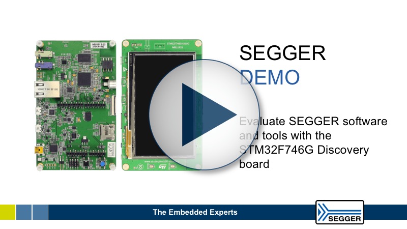 SEGGER Demo for STM32F746G Discovery on YouTube