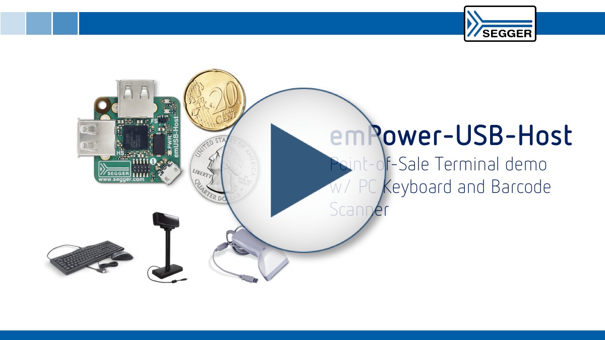 SEGGER - emPower-USB-Host PoS Demo (3:08)
