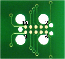 10-Pin Needle Adapter PCB